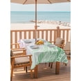 thumbnail image 2 of Outdoor Tablecloth with Umbrella Hole for Patio/Picnic/Party/Camping, Ombre Green Pink Waterproof Table Cloth Rectangle Table Cover Washable, Summer Coastal Ocean Sea Beach Wave (54"x 80"), 2 of 8