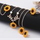 thumbnail image 1 of Joyas de estilo europeo y americano, collar creativo de girasol, pendientes de girasol, anillo, pulsera de flores, 1 of 6