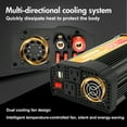 thumbnail image 6 of Baokaler Car Power Inverter, 12V DC to110V AC Car Inverter with 3 AC Outlets and 4 USB Port, Battery Cables Included,16000W Peak Car Converter Suitable for Car RV Truck Boat, 6 of 13