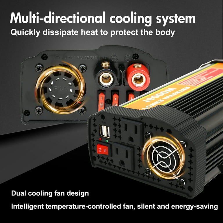 E-commerce Giant 16000W Car Power Inverter, 12V DC to 110V AC