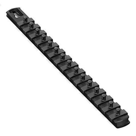 

Ernst Manufacturing 13-Inch Socket Organizer with 15 1/4-Inch Twist Lock Clips Black