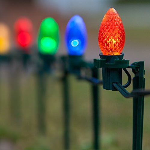 Set of 100 LED Christmas Pathway Lights - Path Christmas Lights