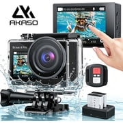 AKASO Brave 4 Pro 4K30FPS Action Camera, 131ft Underwater Camcorder Waterproof Camera with Touch Screen Advanced Eis Remote Control 5X Zoom Support External Mic