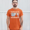 thumbnail image 3 of Tee Hunt Blessed are The Peacemakers T-Shirt Thin Line Police Officers Men's Tee, Orange, X-Large, 3 of 5