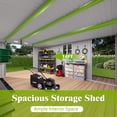 thumbnail image 4 of 10x14 FT Outdoor Storage Shed, Garden Tool Shed with Three Lockable Doors, Air Vent and Two Windows, All-Weather Metal Shelter for Garden Patio Lawn Poolside, Gray, 4 of 9