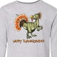 thumbnail image 4 of Inktastic Happy Thanksgiving Dinosaur Long Sleeve Youth T-Shirt, 4 of 5
