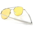 thumbnail image 2 of FEISEDY Mens Aviator Sunglasses Polarized Military Pilot Frame with Bayonet Temples B2623, 2 of 6
