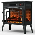 thumbnail image 3 of CozyHome Portable Electric Fireplace Heater, Freestanding Electric Stove 1500W Energy Efficient Infrared Heat with Realistic 3D Flame, for Bedroom, Living Room, Home Office, Black, 3 of 9