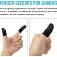 thumbnail image 4 of Mobile Gaming Finger Sleeve Controller Finger Thumb Sleeve Grey/Black, Anti-Sweat Breathable, for Mobile Phone Game, Pack of 20, 4 of 5