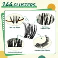 thumbnail image 3 of Kit de extensión de pestañas KEYYOU, 144 unidades, racimos con herramientas, kit Y40, 3 of 7