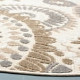 thumbnail image 4 of SAFAVIEH Cabana Brynn Floral Indoor/Outdoor Area Rug, Grey/Ivory, 6'7" x 6'7" Round, 4 of 12