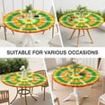 thumbnail image 7 of Colorful Rainbow Tie Dye Spiral Pattern Round Fitted Tablecloth with Elastic Edge,Dining Table Cover Waterproof,Outdoor Round Tablecloth for Camping,Dining,Indoor and Outdoor, 7 of 7