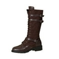 thumbnail image 2 of POROPL Winter Boots for Women Mid Calf Chunky Shoes,Boots Size 9, 2 of 9