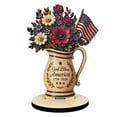 thumbnail image 2 of American 250th Independence Day Tabletop Decor, Patriotic Flower Watering Can Pitcher Ornament 1776-2026, Quartersemicentennial Collectible Milestone Sign with Flag for Home Desk, 1Pc, 2 of 6
