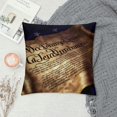 thumbnail image 2 of United States Throw Pillow Cushion Case Vintage Constitution Text of America National Gloryof July Image, Modern Accent Double-Sided Digital Printing, Pale Brown, 2 of 5
