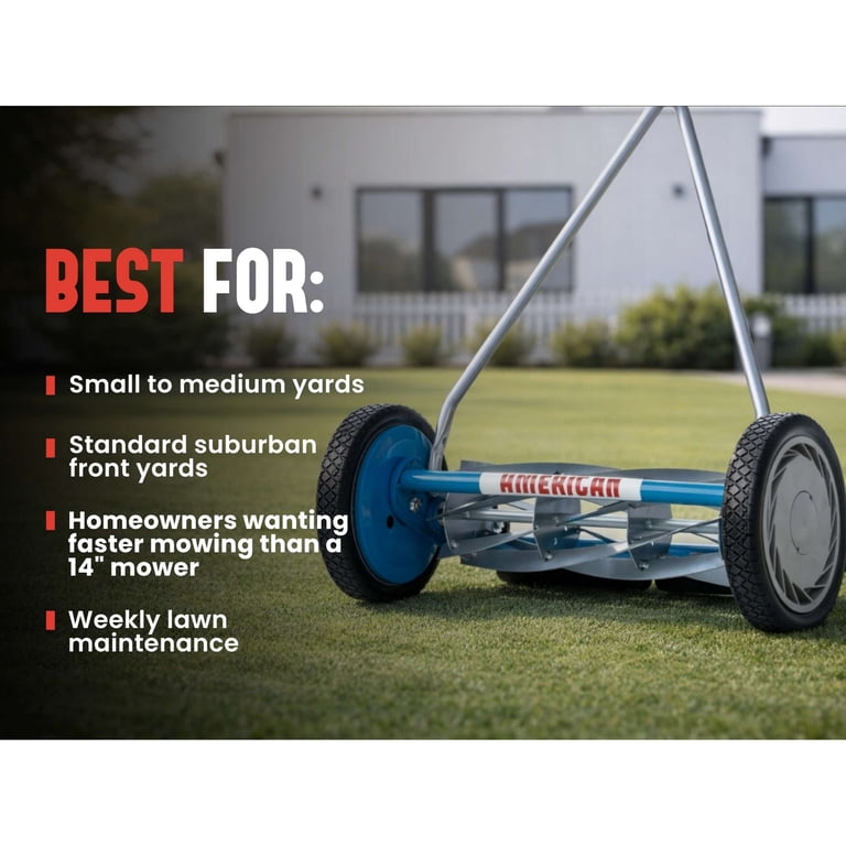 American Lawn Mower Company 2607-16 16-Inch 7-Blade Reel Push Lawn