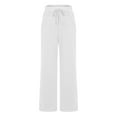 thumbnail image 4 of Buigttklop Pants for Women 2024 Women'S Flare Solid Suit Pants Leisure Trousers Bell-Bottoms Solid Color Double Pocket High Waist Pants, 4 of 6