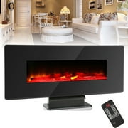 Electric Fireplace Insert Heater On Sale With Heat, 42" Standing & Wall Mounted , Adjustable Heater, With Remote, Black