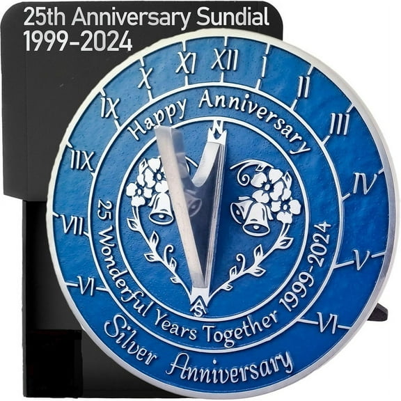 Anniversary Sundial Gift For 25th Silver Wedding Anniversary In 2024