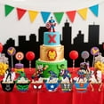 thumbnail image 5 of 16Pcs Superhero Birthday Party Decorations，Cake toppers，Cupcake Display Cases For Muffins and Cupcakes, Paper Baking Cup Decoration, 5 of 8