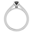 thumbnail image 3 of Black Diamond Engagement Ring for Women Solitaire Cushion 14K White Gold 2/3 carat (Black, AAA), 3 of 5