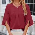 thumbnail image 2 of Womens Fall Tops Casual Short Sleeve Tube Tops With Built In Bra Long Vneck Tshirts Shirts Plus Size Cotton Short Sleeve Blouses Button Down, 2 of 6