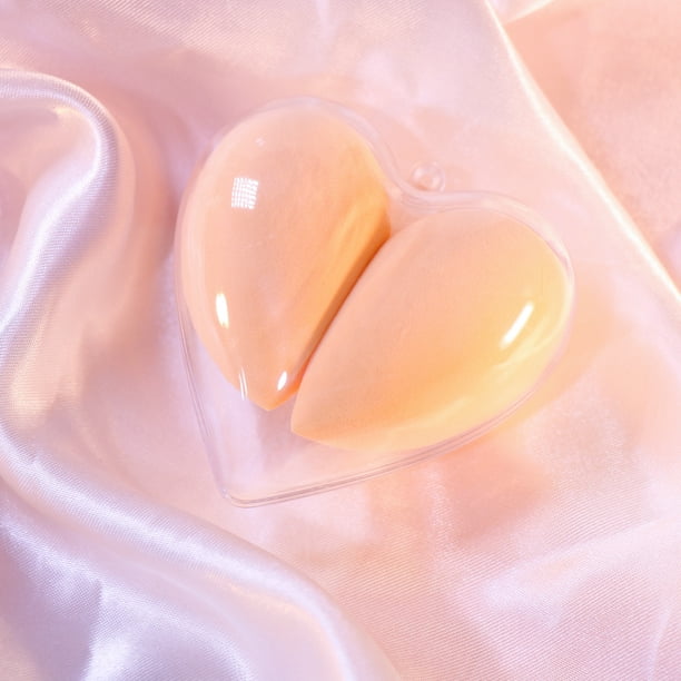 Nvzi Juego de 2 esponjas de belleza, esponja para difuminar maquillaje líquido y en crema, esponja para base, con caja de almacenamiento, complexión A25