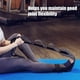 thumbnail image 5 of Correa elástica negra de 145 cm para yoga y rehabilitación con hebillas, cinturón de estiramiento de ligamentos, banda de flexibilidad para pies, banda para tobillos para fisioterapia, yoga, pilates,, 5 of 5