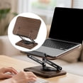 thumbnail image 2 of Height Adjustable Laptop Stand 360° Rotation Risers Reading Platform for Notebook, 2 of 12