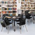 thumbnail image 3 of Regency 36 Square Adjustable Classroom Table- Grey & 4 Andy 18 Stack Chairs- Black, 3 of 8