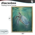 thumbnail image 4 of Stupell Industries Coastal Coastal Beach Sea Turtle Gold Floating Frame Canvas Art, 25 x 31, by Matthew Piotrowicz, 4 of 8
