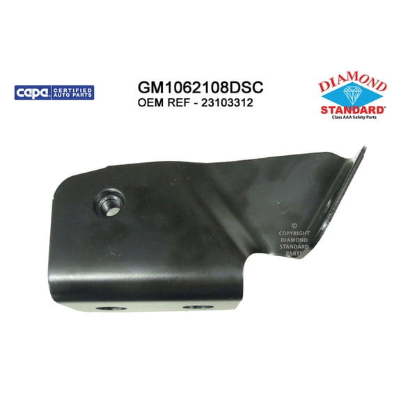 New Aftermarket  CAPA Front Driver Side Outer Bumper Mounting Bracket Replaces 23103312 fits 2014-2015 Chevrolet Silverado 1500