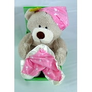 Kid Connection Animated Singing Teddy Bear with Pink Baby Blanket & Night Cap