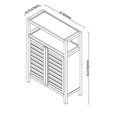 thumbnail image 4 of Eccostyle by CCL 25 in. Bamboo Spa and Bathroom 2 Door Dust-Free Storage Utility Cabinet in Caramel, 4 of 7