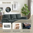 thumbnail image 5 of Jarenie 80" Convertible Sectional Sofa, Small L Shaped 3 Seat Couch with Reversible Storage Chaise, Modern Polyester Fabric Sofa Couches for Living Room, Apartment and Small Space, Darkgrey, 5 of 11