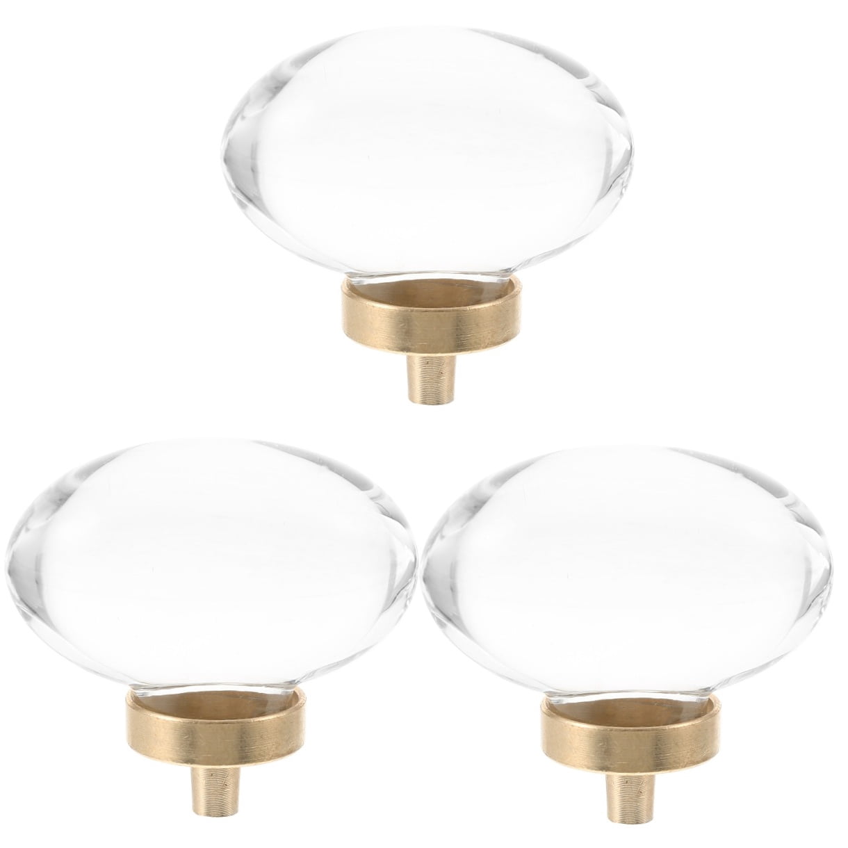 WORGEOUS 3-Piece Crystal Cabinet Knobs Set, Decorative Drawer Pulls, Elegant Door Handles for Vanity and Furniture Hardware