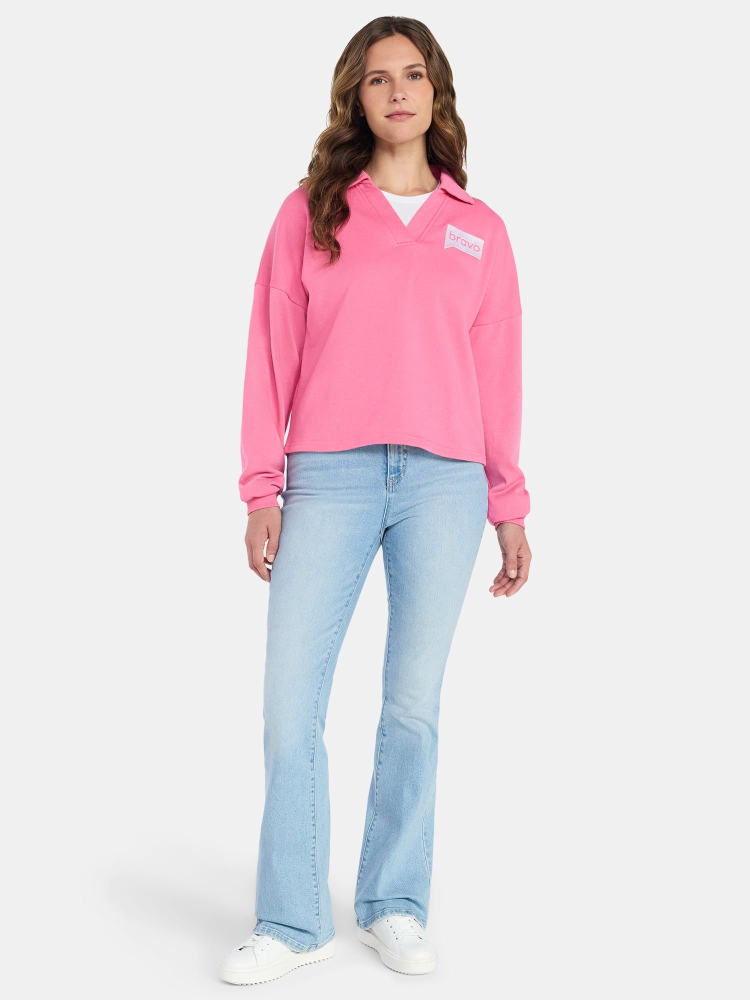 Bravo Women's Graphic Sweatshirt with Long Sleeves, Sizes XXS-XXL