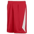 thumbnail image 2 of Augusta 1176A Youth Slam Dunk Short - Red & White- Small, 2 of 2