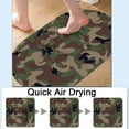 thumbnail image 5 of Jungle Camouflage Super Absorbent Quick-Drying Bathroom Mat Rug, Rubber Non-Slip Bottoms, Easy to Clean,Ultra Thin Bathroom Rugs Fit Under Door and Bathtub(17×27.5Inch), 5 of 6