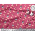 thumbnail image 3 of Soimoi Rayon Crepe Fabric Cake Slice & Coffee Beverages Printed Craft Fabric by The Yard 46 Inch Wide, 3 of 3