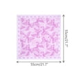 thumbnail image 3 of INSPIRE CHIC Women's Bowknot Printed Blended Cotton Scarves, 21.7" Small Square Gauze Headscarf Neckerchief 21.7x21.7" Purple, 3 of 6