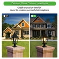 thumbnail image 5 of 21" Outdoor Post Lantern Light, 2-Pack Vintage Black Metal Garden Pillar Lamp with Clear Glass for Driveway, Gate, Pathway, and Yard Lighting, Elegant Exterior Design (Bulb Not Included), 5 of 10