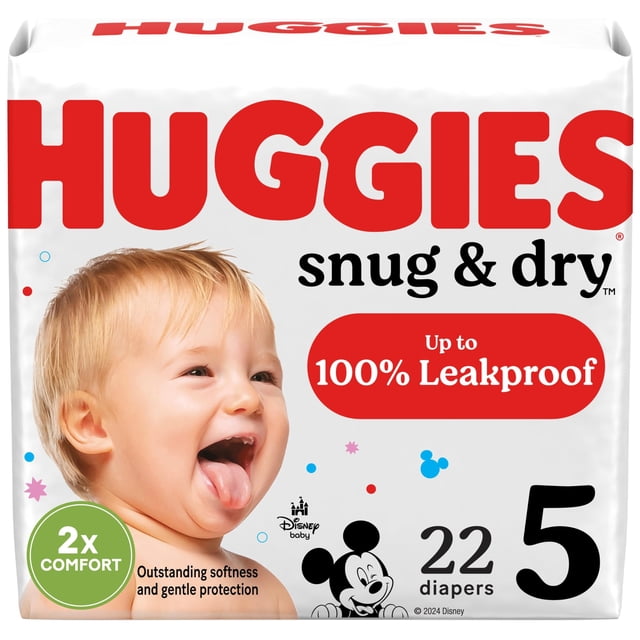 Pañales para Bebé HUGGIES Snug & Dry Talla 5 Paquete de 22