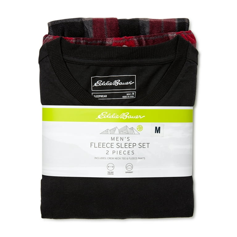 Eddie Bauer Men s Tee and Fleece Pants Sleep Set 2 Piece Walmart