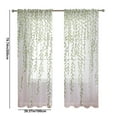 thumbnail image 3 of Ovzne Wicker Shade Curtain - 39.37X78.74 Inches Green Polyester Sun Screen With White Gauze, Set Of 2 For Bedroom Living Room, 3 of 6