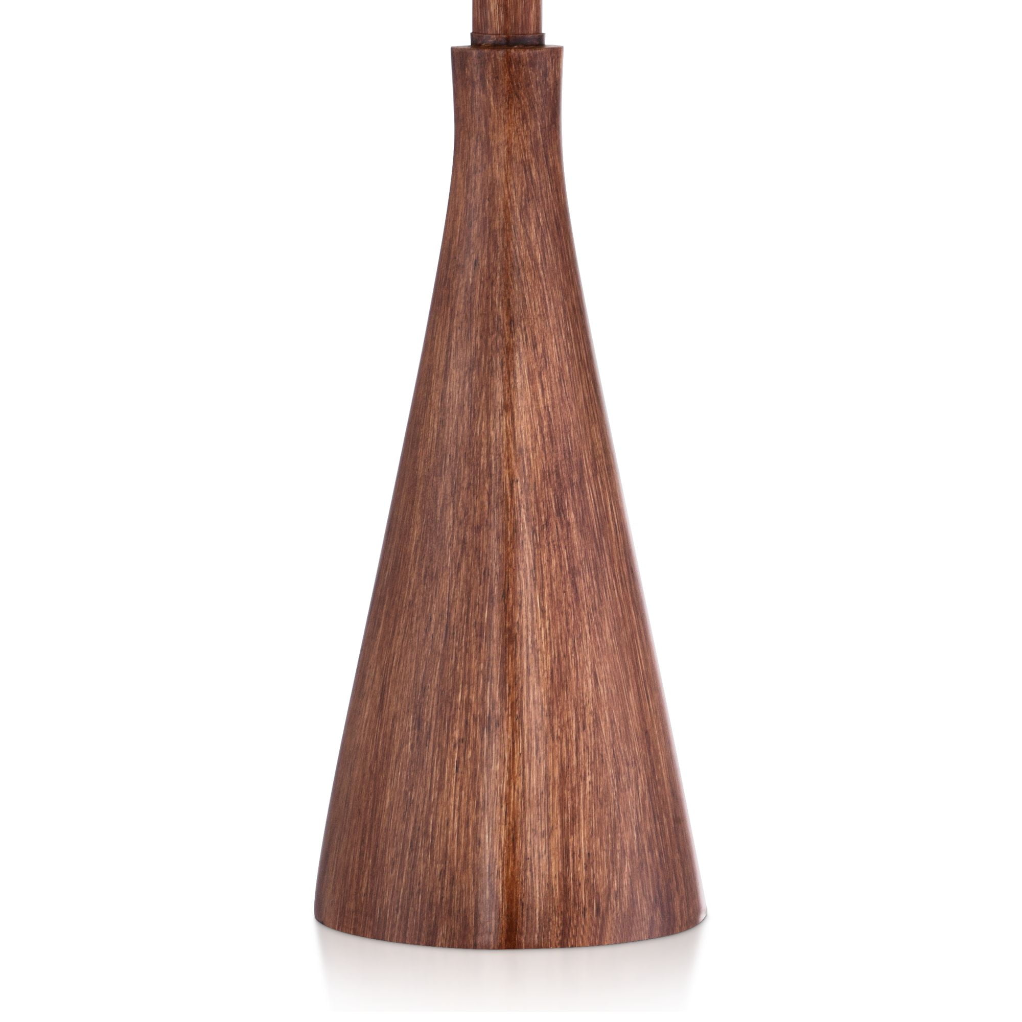 360 Lighting Fraiser Modern Accent Table Lamp 23 1/2" High Brown Faux Wood Oatmeal Drum Shade for Bedroom Living Room Bedside Nightstand Office Kids