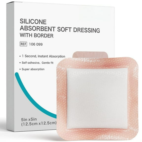 PUMIER 20 Pack Hydrocolloid Wound Dressing, Ultra Thin 4" x 4" Large Patch Bandages with Self-Adhesive