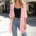 thumbnail image 3 of jiaxiM Lightweight Cardigans for Women 2026 Summer Chiffon Breathable Cardigan Half Sleeve Open Front Long Kimono Cover Ups, 3 of 6