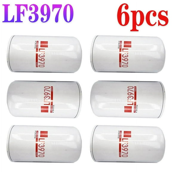 6pcs LF3970 Oil Filter Replace For Cummins ISB Freightliner Kenworth Ford Engine