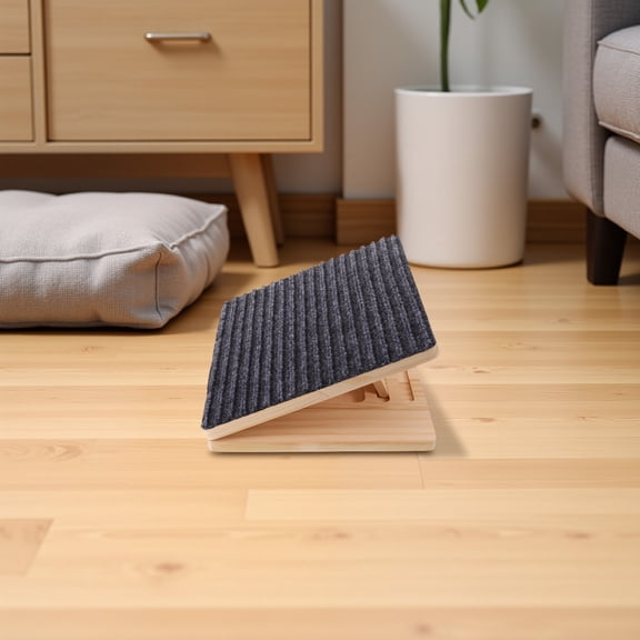 POPETPOP Wooden Pet Ramp with Adjustable Angle for Small Dogs and Cats